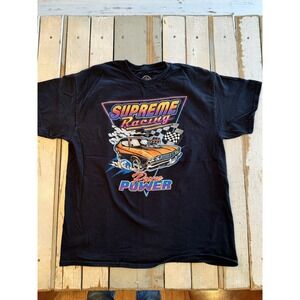 Supreme Racing Shirt Adult Size XL Black Nascar Racing Short Sleeve Mens